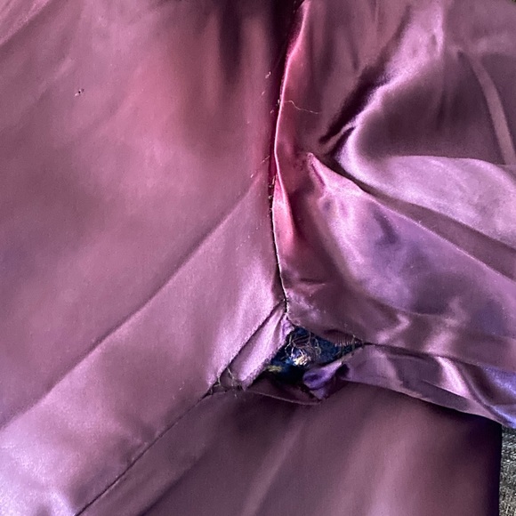 Vintage 60s Chocolate Brown Faux Fur Mink Collar 3/4 Sleeve Coat Women's M - Picture 9 of 16